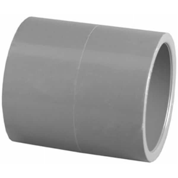 Charlotte Pipe And Foundry PVC 08100 1000HA .50 in. PVC Schedule 80 Coupling- Slip x Slip- Gray 650716 - main
